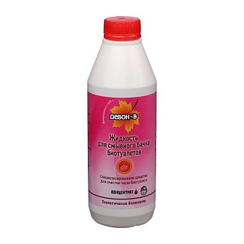 Жидкость Девон-В для смывного бачка биотуалетов, 0,5л
