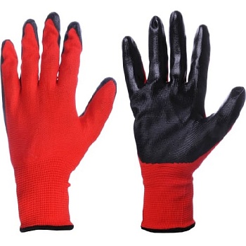 Перчатки садовые нейлон нитриловым полуобливом, INBLOOM
