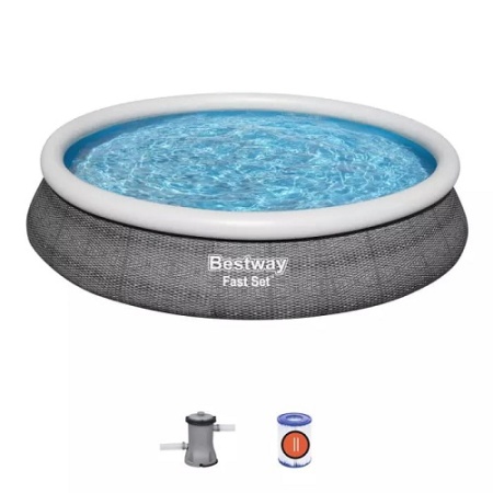 2. Бассейн Bestway 57313 надувной, 457х84см, 9677л