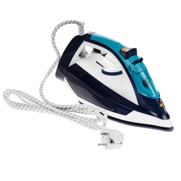 1. Утюг Centek CT-2356 BLUE 2200Вт, керамическ подошва, 250мл, паровой удар, самоочистка