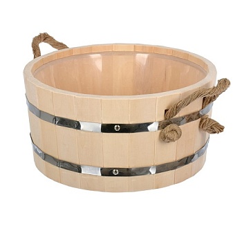 Шайка 10л с пласт.вставкой "Русский дух" "Банные штучки"