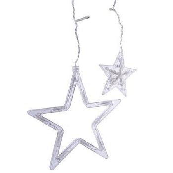 Гирлянда электр. бахрома 115LED, 2,8х0,55х0,9м, "Звезды", шампань, 8 реж, 220В с