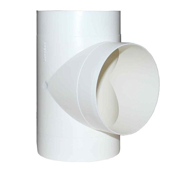 Тройник круглый пластмассовый 125 ТП