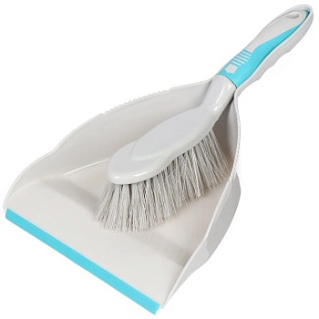 Набор для уборки совок для мусора, щетка, Марья Искусница, HD5005-tif-gry