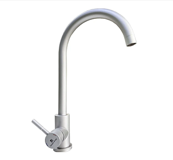 Смеситель для кухни Gota Rocio с высоким изливом Marismas 14412 розовое золото нержавеющая сталь