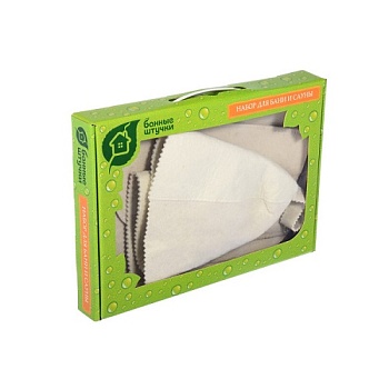 Набор 2пр. (шапка, коврик) войлок "Банные штучки"