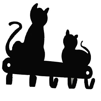 Ключница "КОТЯТА" черный матовый