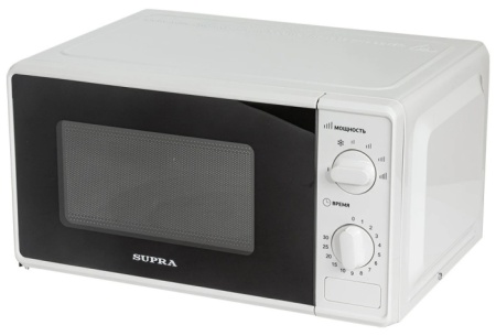 3. СВЧ SUPRA 20MW65 белый, 20л, 700Вт, механич.панель