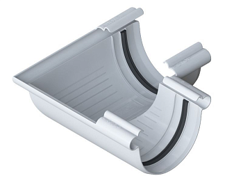 Угол д/желоба 125*90 ПВХ белый "Альта-Профиль"