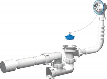 Сифон Ани для ванны с вып. и перел 1 1/2х40 (Е255)