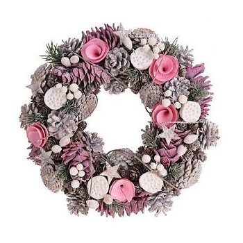 Декоративный венок РОЗЗИ, 34 см, разные модели, Koopman International YZ9713170