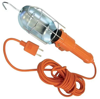 Светильник переносной УП-1P плоская вилка с выключателем 2Р 5м IEK 