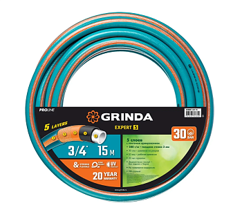 Шланг 15м  армированный 3-слойн. 3/4 GRINDA PROline EXPERT