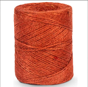 Шпагат джут,200г, 1120текс двухниточный ,П2 пол, красный