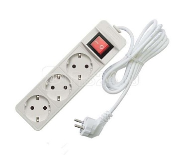 Удлинитель 3м 4гн. с заземл. с выкл.