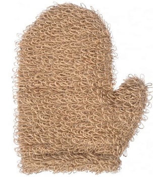 Мочалка из джута варежка 19*24 "Банные штучки"