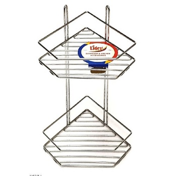 Полка прямая Lider 2-х ярусн.,20*20*28см трапеция