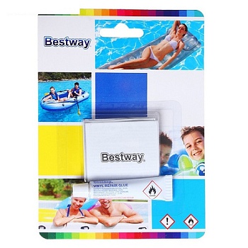 Ремкомплект BESTWAY заплатка 6,5*20 см, с клеем 5 г 62022