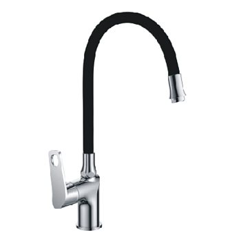 Смеситель д/кухни Rainsberg  R 30293F-2  гибкий излив(черный) 