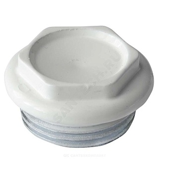 Пробка радиатор. левая бел. 1" глухая (М 436)