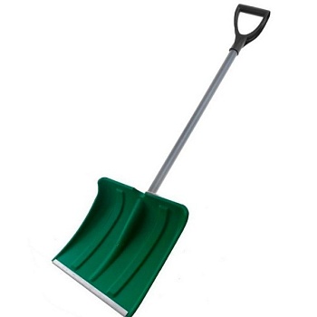 Лопата снеговая Снежинка 380х380 ЦВЕТНАЯ с дер. чер. Vручк.