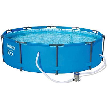 Бассейн каркасный BESTWAY SteelPro Max 305х100см + фильтр-насос 1249л/ч, 6148л 14415/56984