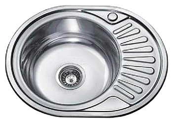 Мойка нерж. врезная овал 45х57х0,6мм матовая