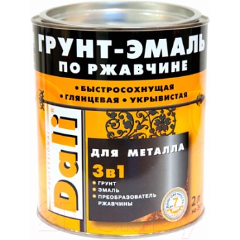 Грунт- эмаль по ржавчине 0,75л зеленая (6005) РОГНЕДА