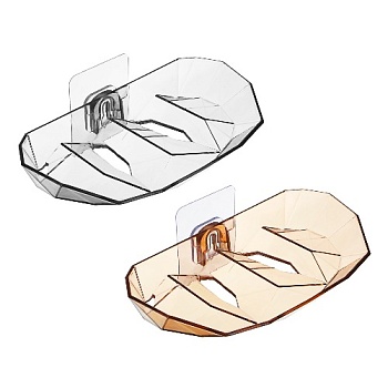 Мыльница "Бриллиант" настенная, самоклеящ.,пластик,15,5*9*3см