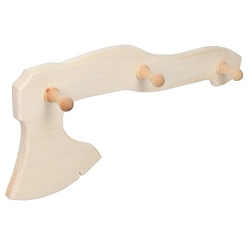 Вешалка "Топор" 49*22 3рожка "Банные штучки"