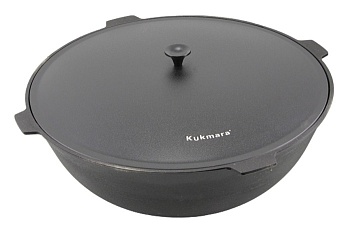 Казан чугунный 12л c крышкой кч121 KUKMARA