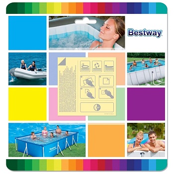 Ремкомплект BestWay Заплатки самоклеющиеся 10 шт 6,5х6,5 см увеличенной плотности 62091