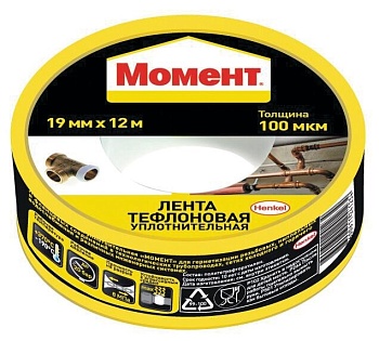 Лента момент тефлоновая уплотнительная (фум) 19мм/12м