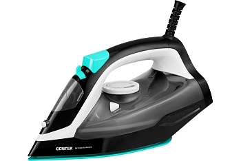 Утюг Centek CT-2314 / Чёрный 2800Вт АВТООТКЛЮЧЕНИЕ 2м 370мл Керамика 25гр/мин Капля-стоп Самоочистка