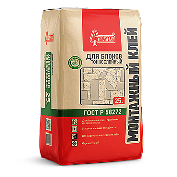 Клей монтажный д/блоков тонкослойный 25 кг (Старатели)/63