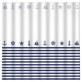 Штора для ванной 180*180см полиэстер  "Рыжий кот" SC-PE-38