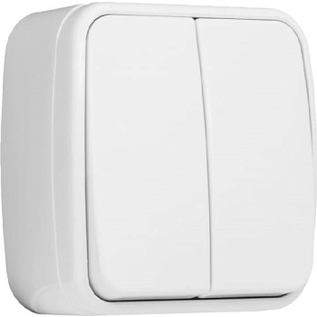 Выкл. 2кл ОП 10А белый EKF