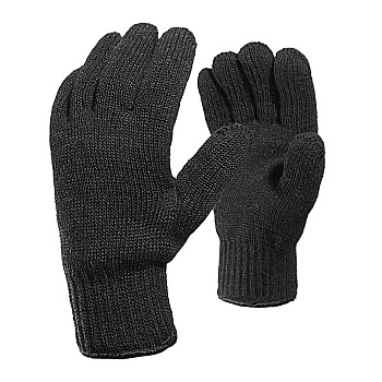 Перчатки утепленные с ПВХ (начес/полушерсть) черные