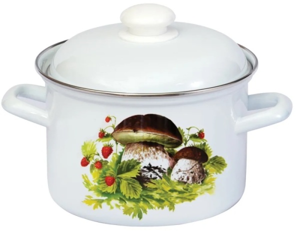 Кастрюля эмалированная 6,0л С-1618Ап2-4 с рисунком