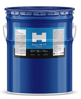 Краска эмаль ПФ-115 20кг коричневая