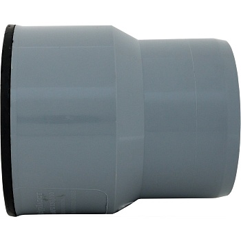 Переход 110 с рез. манжетой с чугуна на пластик