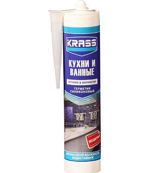 Герметик KRASS для кухни и ванны 300мл бесцветный