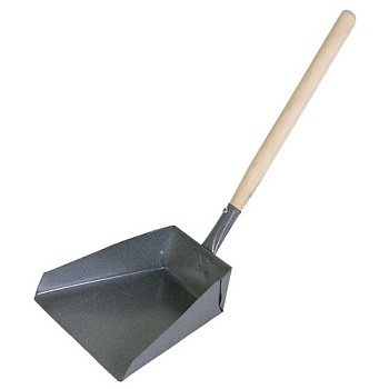 Совок для мусора металл хоз-ный глубокий деревян.ручка