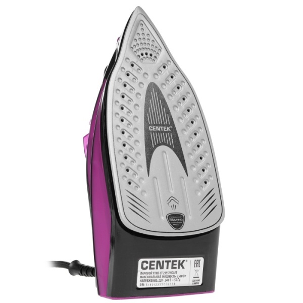 3. Утюг CENTEK CT-2355 Violet 2500Вт,вер.пар,пар-удар,керам