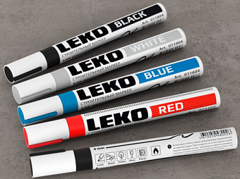 Маркер LEKON Standart 4мм с нитроэмалью.черный