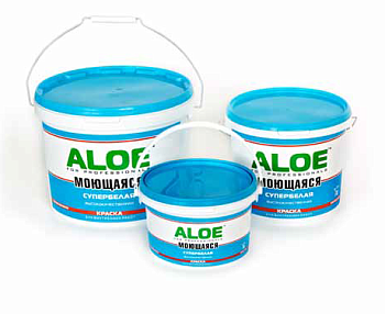 Краска ВДак ALOE моющаяся супер бел 14кг УЦЕНКА