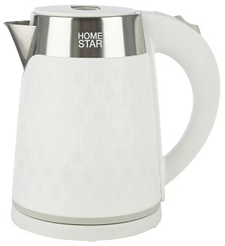 Чайник HOMESTAR HS-1021 1,7 л, 1,5кВт, белый, двойной корпус