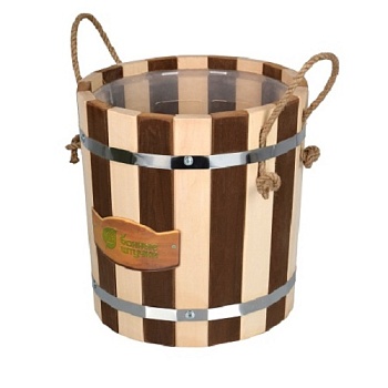 Запарник 9л с пласт.вст. липа "Банные штучки"