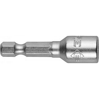 Биты ЗУБР, с торцевой головкой Е 1/4", 8х45мм