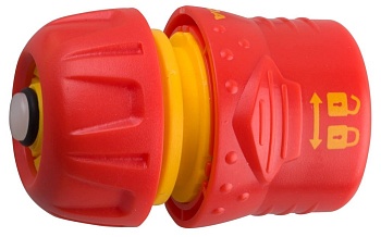 Соединитель 1/2" быстросъем. с аквастоп. с запирающ.механ. GRINDA